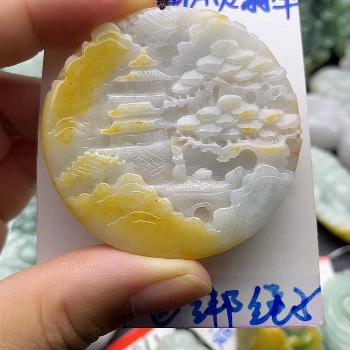 翡翠未镶嵌颈饰天然翡翠
