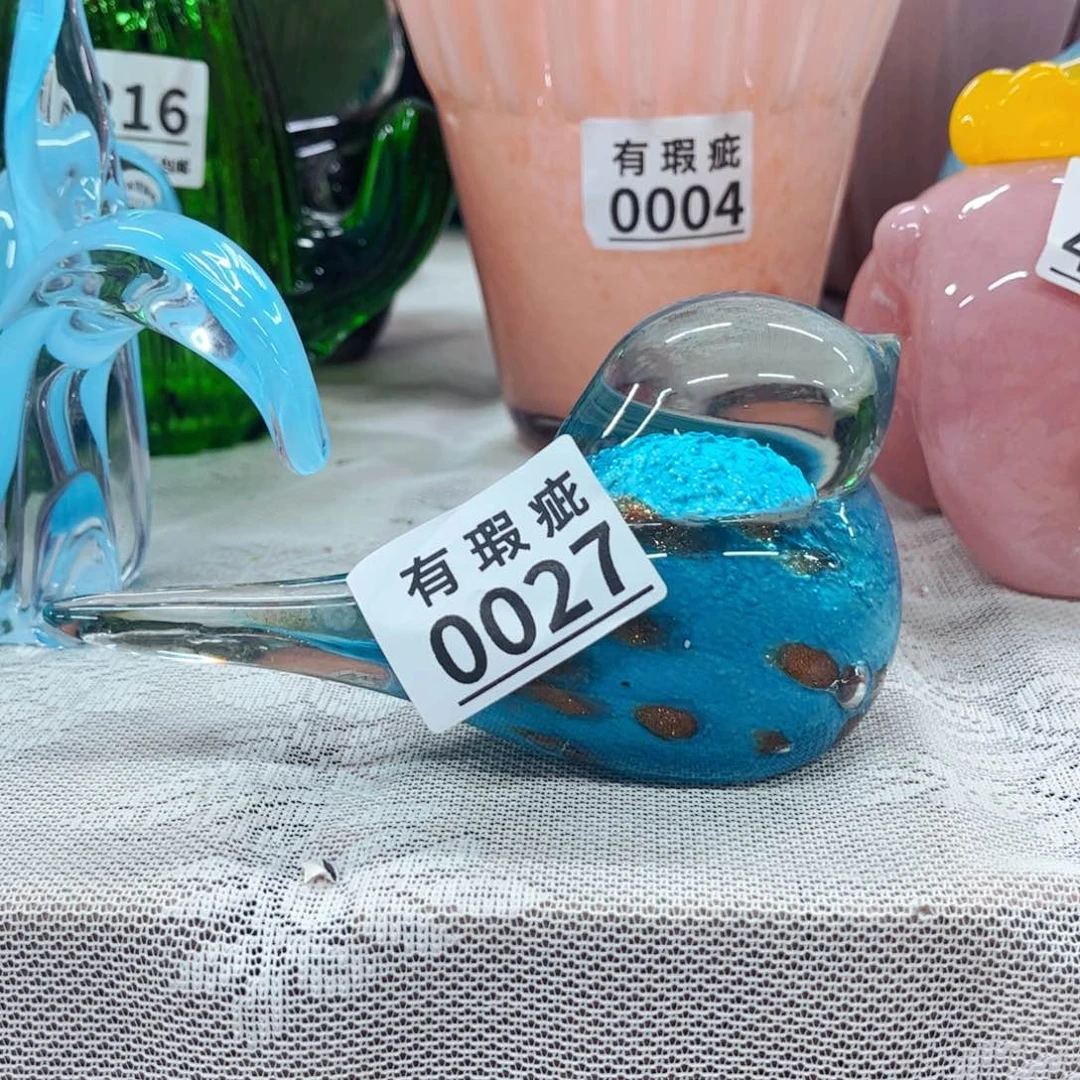 鸟0027 家悦美居琉璃摆件瑕疵