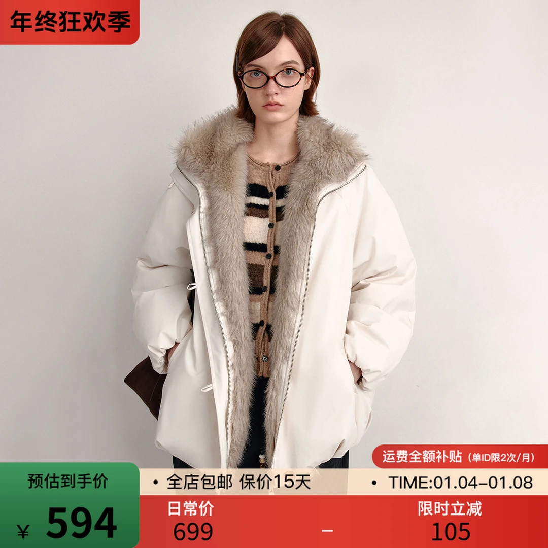 【双12】范洛Fano杜邦三防面料 安心羽绒拼接高领FC25Y007