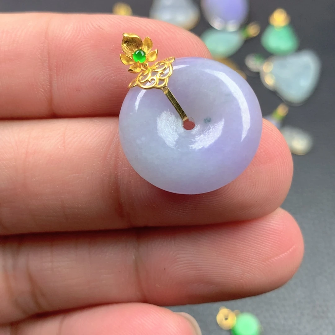【闪购商品】颈饰18K金镶嵌翡翠翡翠