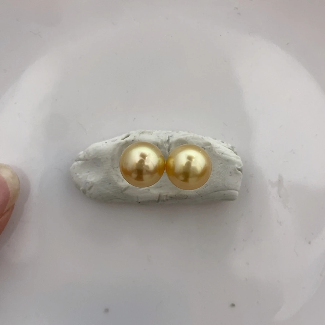 未镶嵌海水珍珠裸珠9mm素钉