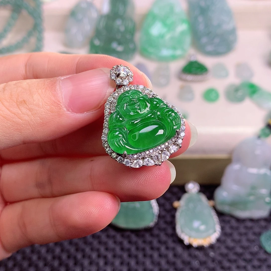 颈饰银S925镶嵌翡翠翡翠