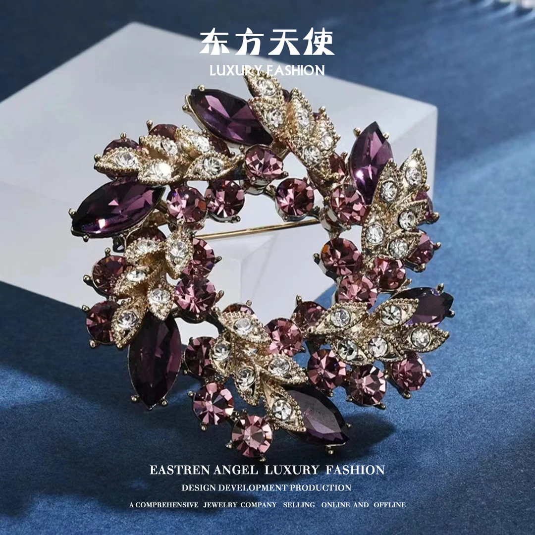 合金胸针 【直播专享】绿翼高档复古风法式高级感大气奢华FFX016