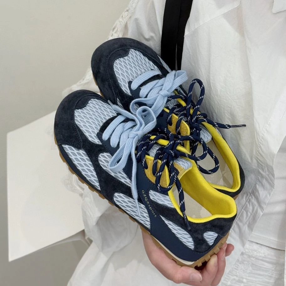 吸汗平底德训鞋透气20时尚休闲鞋老爹鞋女鞋傣族风格