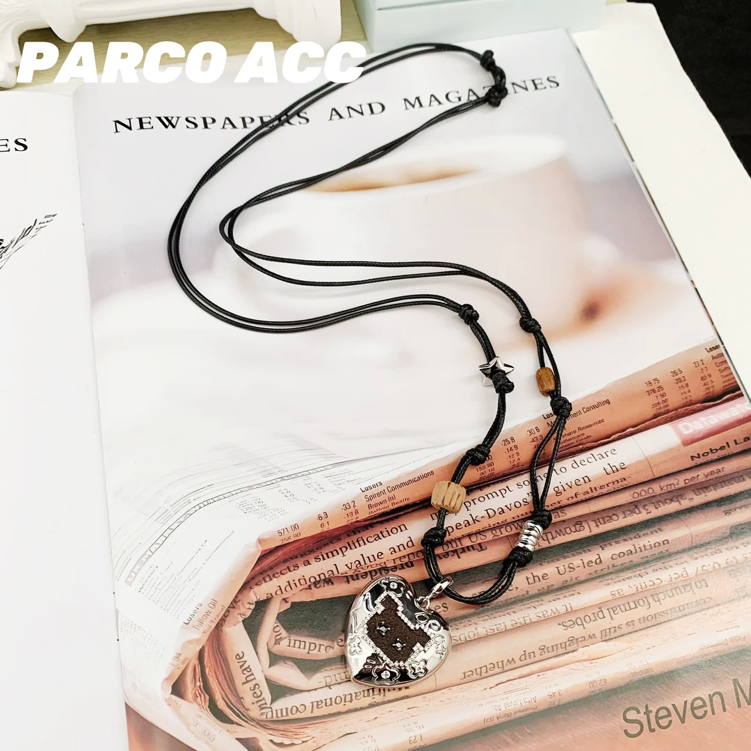 铜合金项链 F111   像素小熊项链