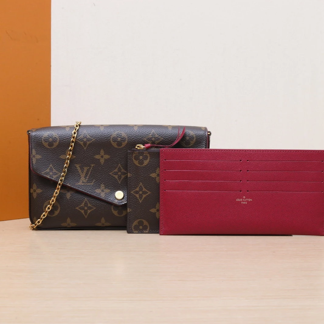 95新 LouisVuitton/路易威登 【娇三合一链条包老花PVC2019 806924