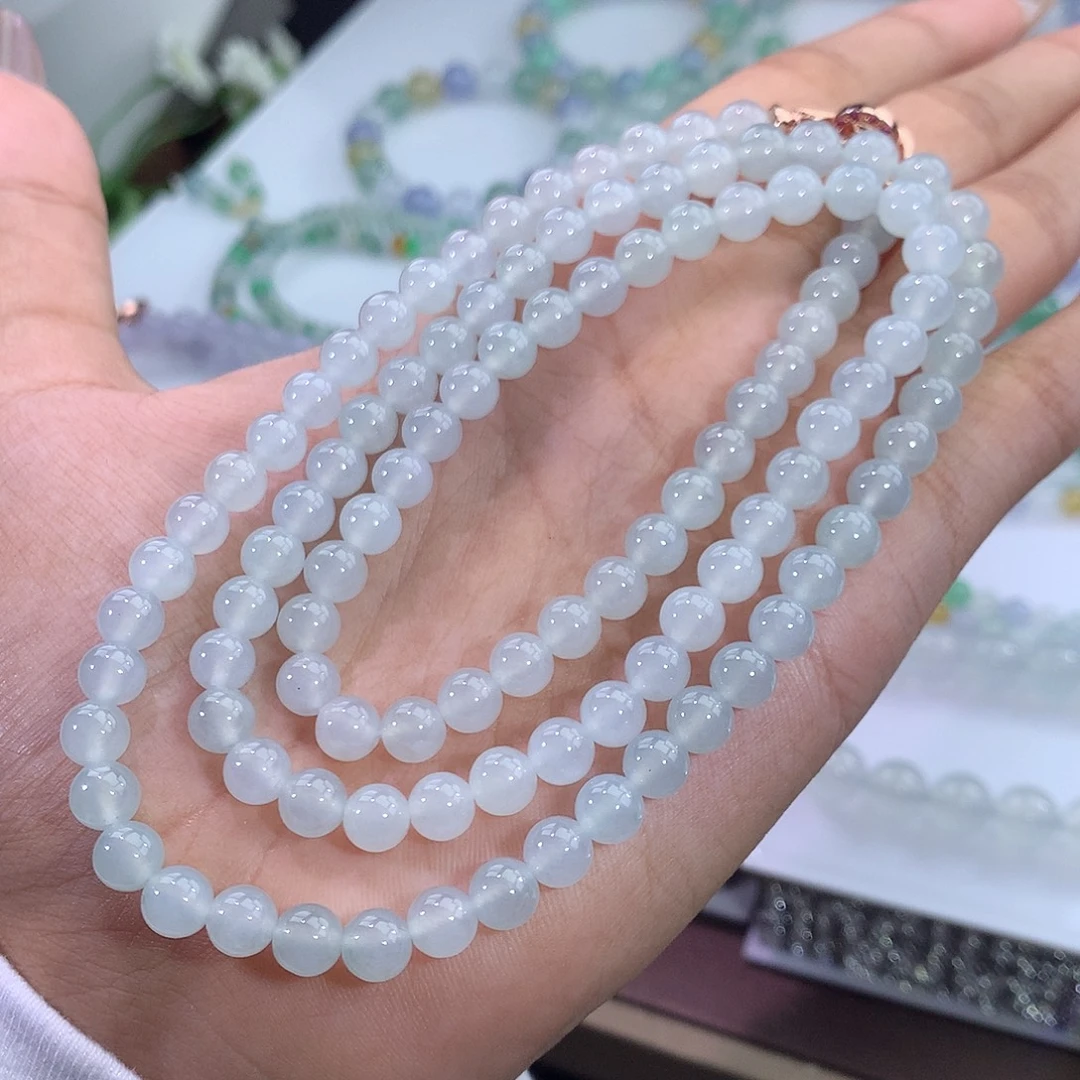 翡翠未镶嵌手链55号 冰晴水项链