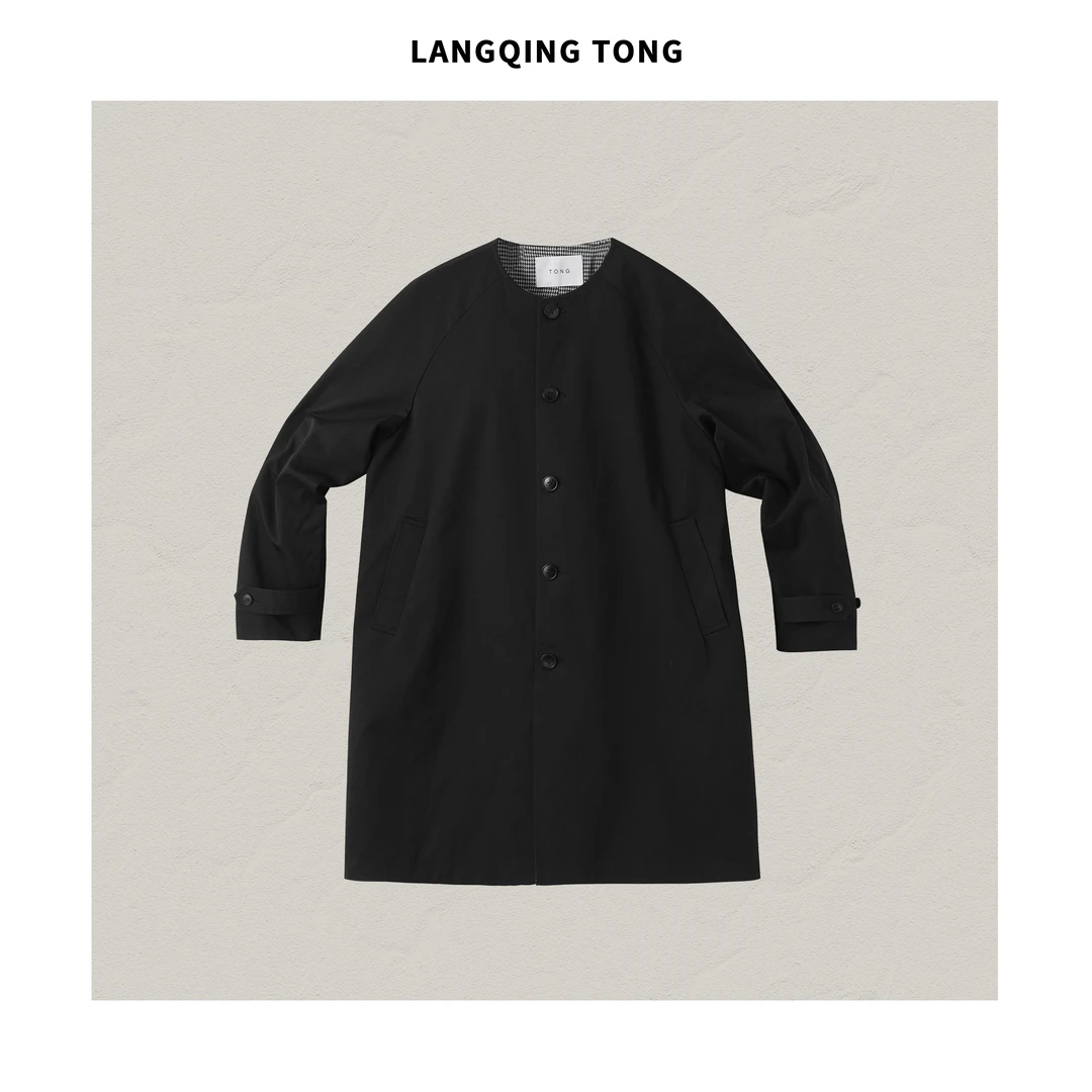 浪清/女装推荐 布瑟妮全棉中长款风衣43460#