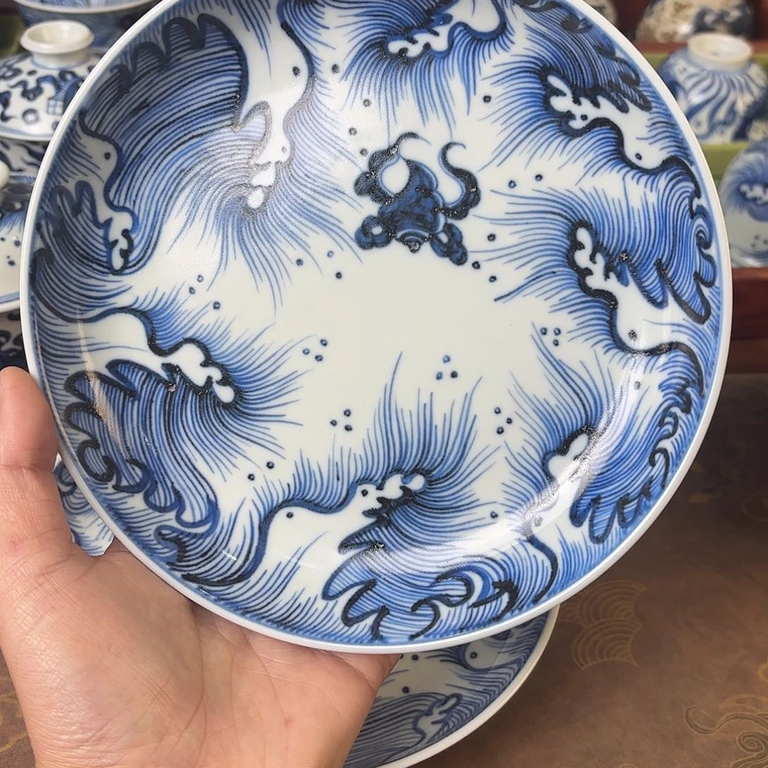 陶瓷盖碗景德镇手绘茶器