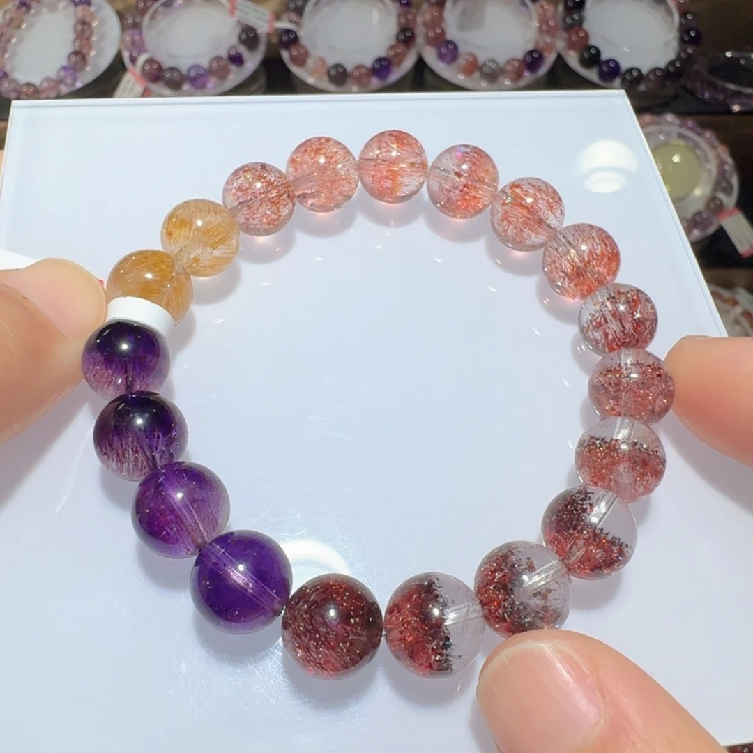 水晶手链未镶嵌10.2mm糖果超七手串