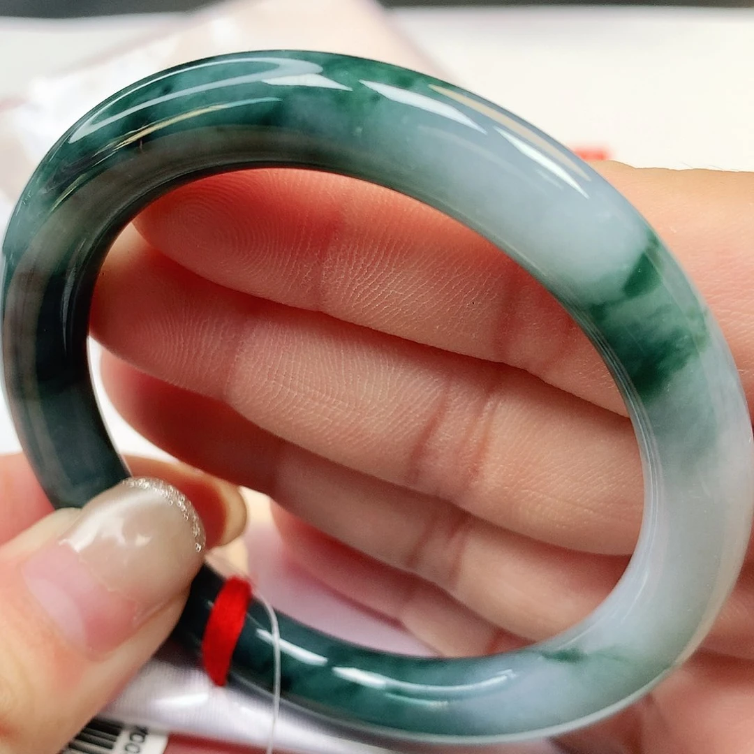 未镶嵌手镯翡翠缅甸纯天然A货翡翠老坑料莫奈花园完美173