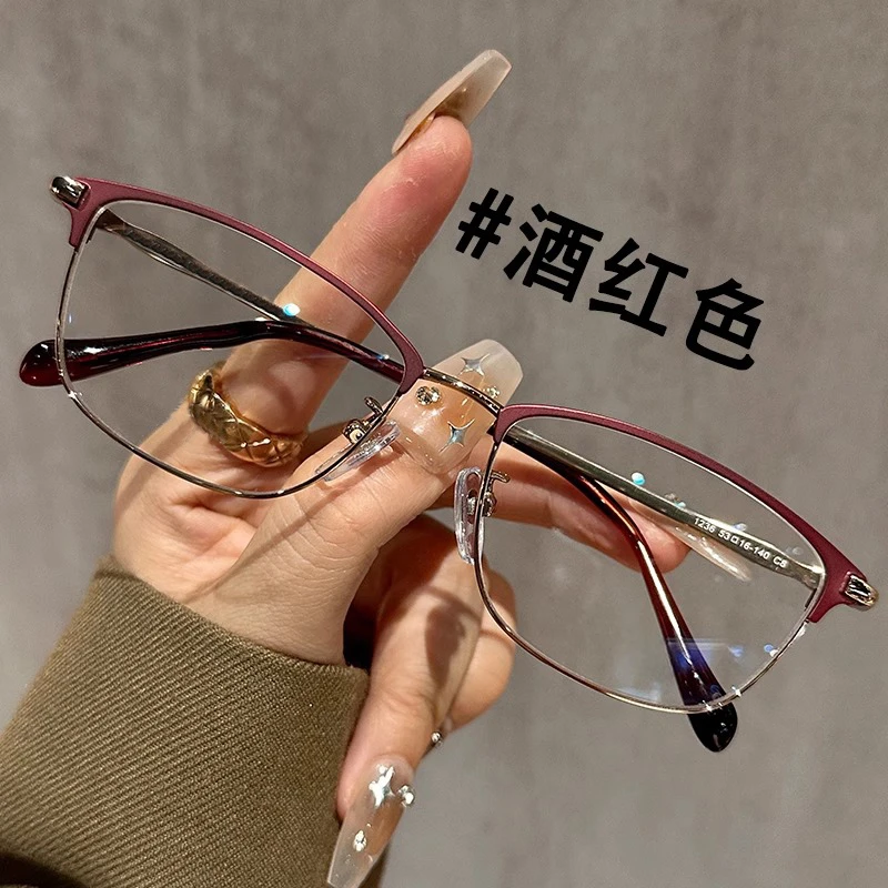 高档老花镜女眉线框时尚减龄洋气40-50到60岁防蓝光护眼老花眼镜