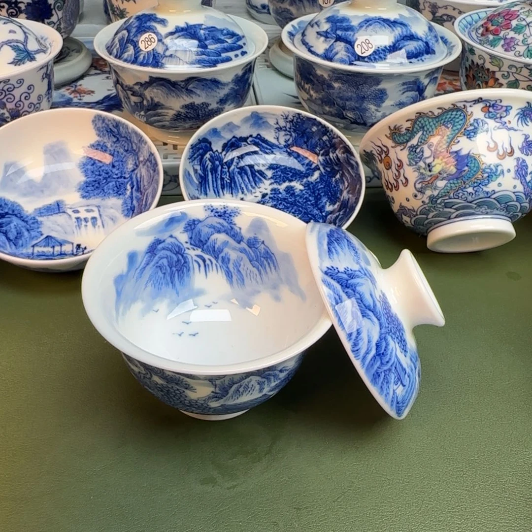 纯手工纯手绘茶具石头215