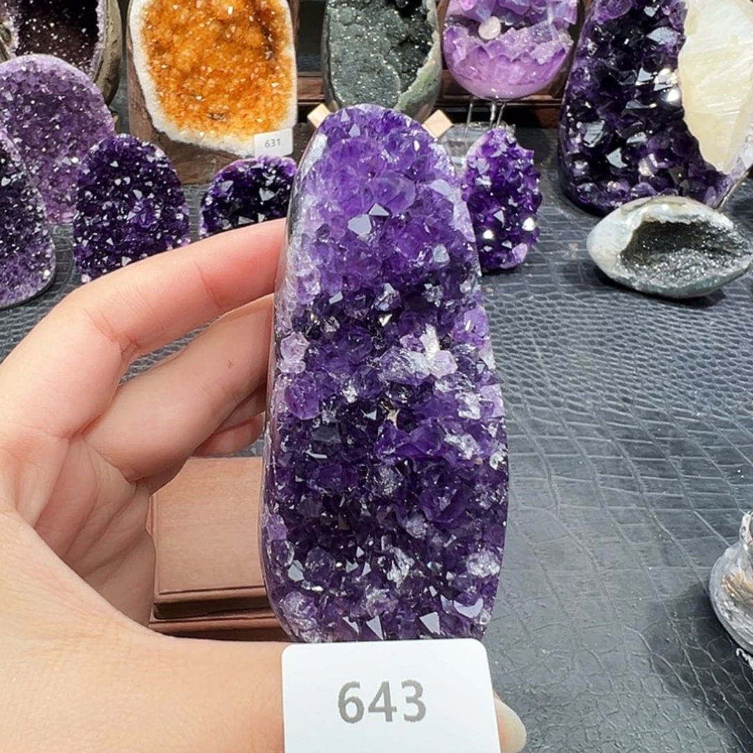 紫晶珠宝半成品未镶嵌