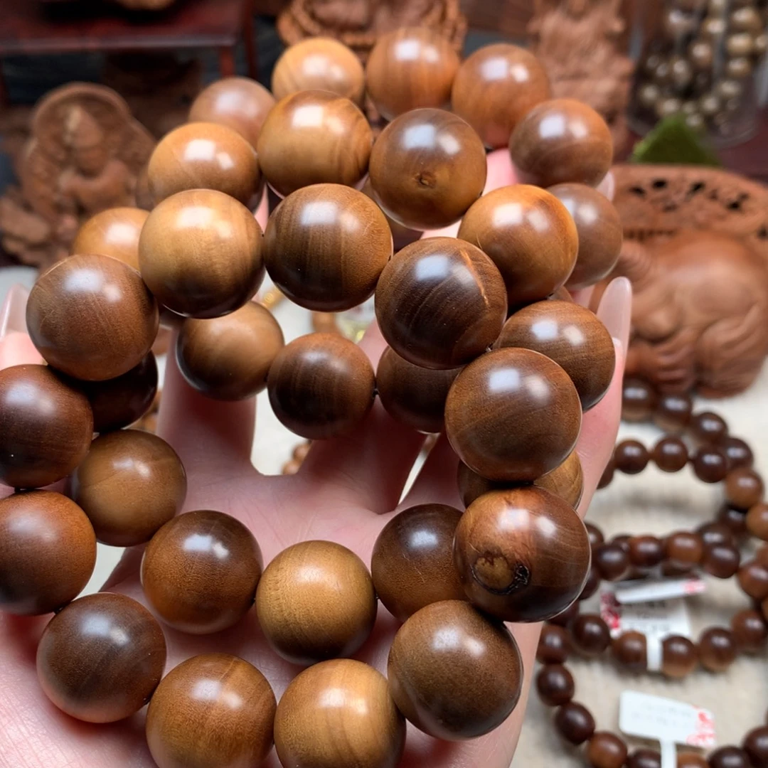 檀香木手串/手链老山檀香2.0奶香黑肉瑕疵