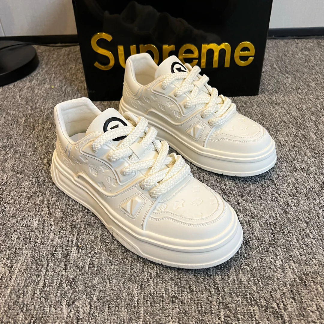 『JIA.HAO』潮流时尚提花微增高百搭小白鞋2155