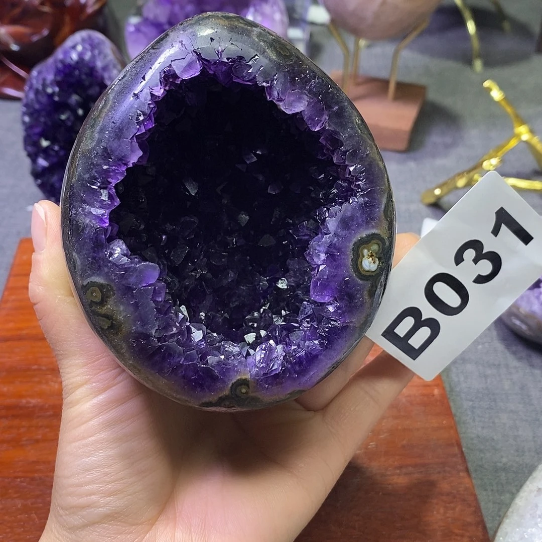 未镶嵌紫晶珠宝半成品