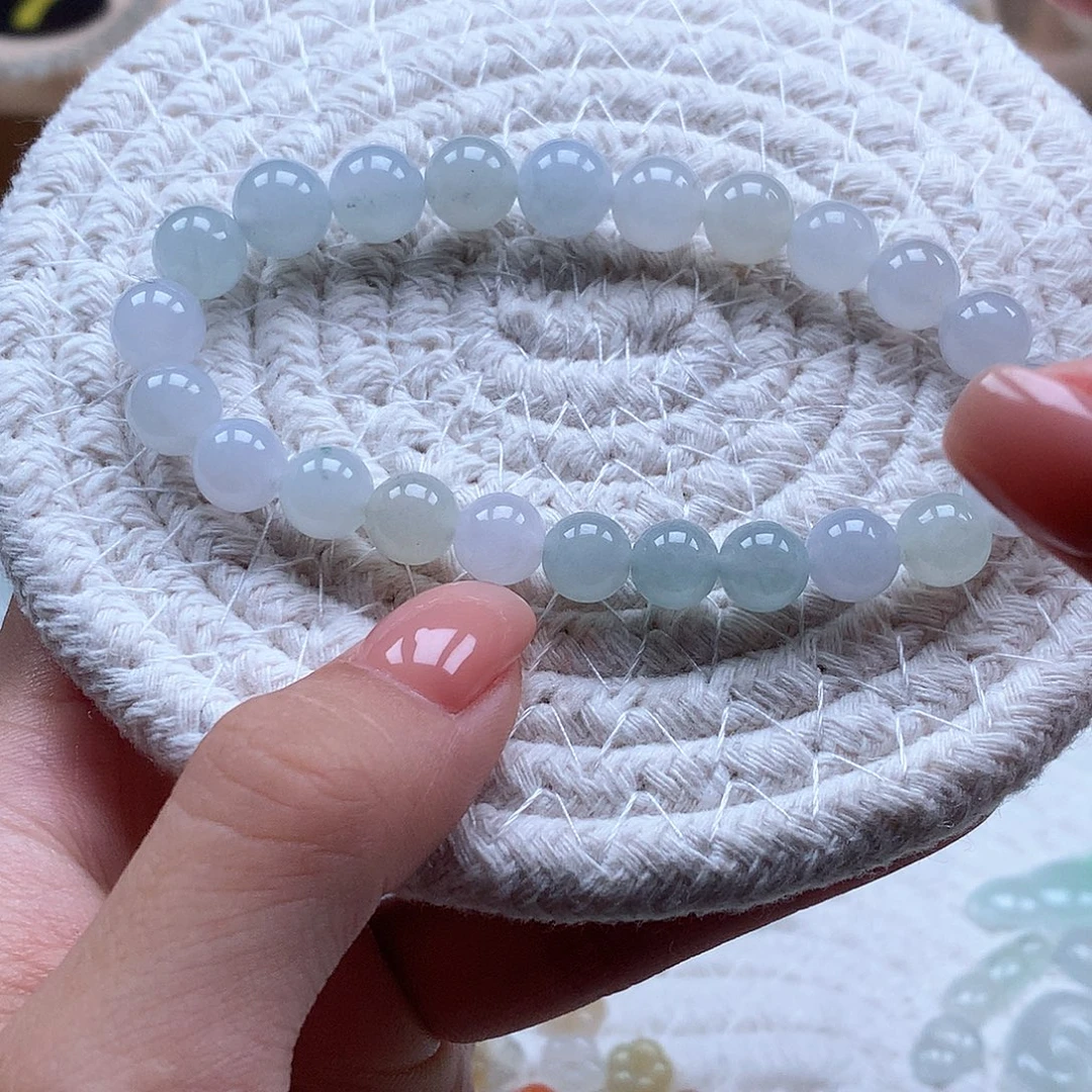 翡翠未镶嵌手串大小珠