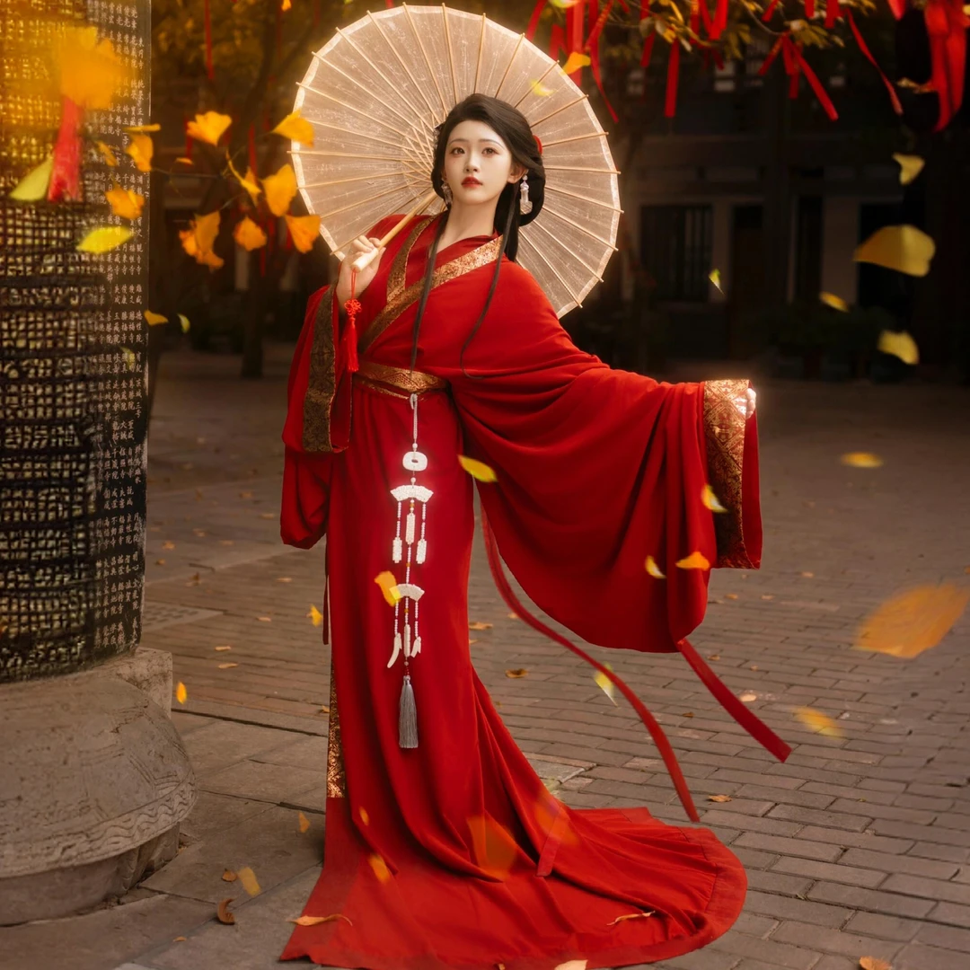 【原创设计】战国袍国风汉服套装2025年新款广袖日常齐胸大袖汉服女