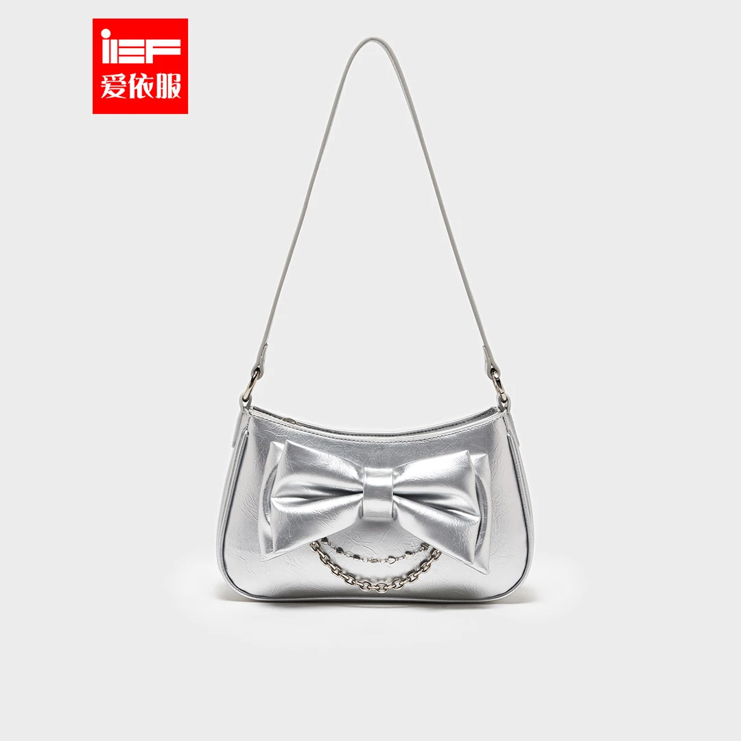 IEF/爱依服时尚女包2025新款法式甜美风蝴蝶结设计通勤百搭腋下包