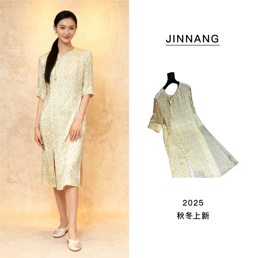 25春新款桑蚕丝国风高端连衣裙27139187