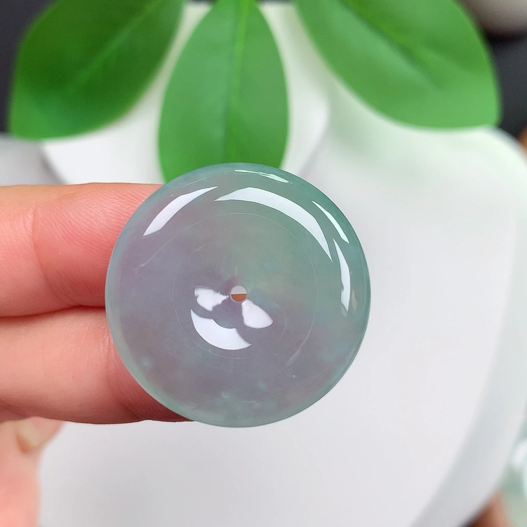 颈饰未镶嵌翡翠平安扣 25.7x4.8mm