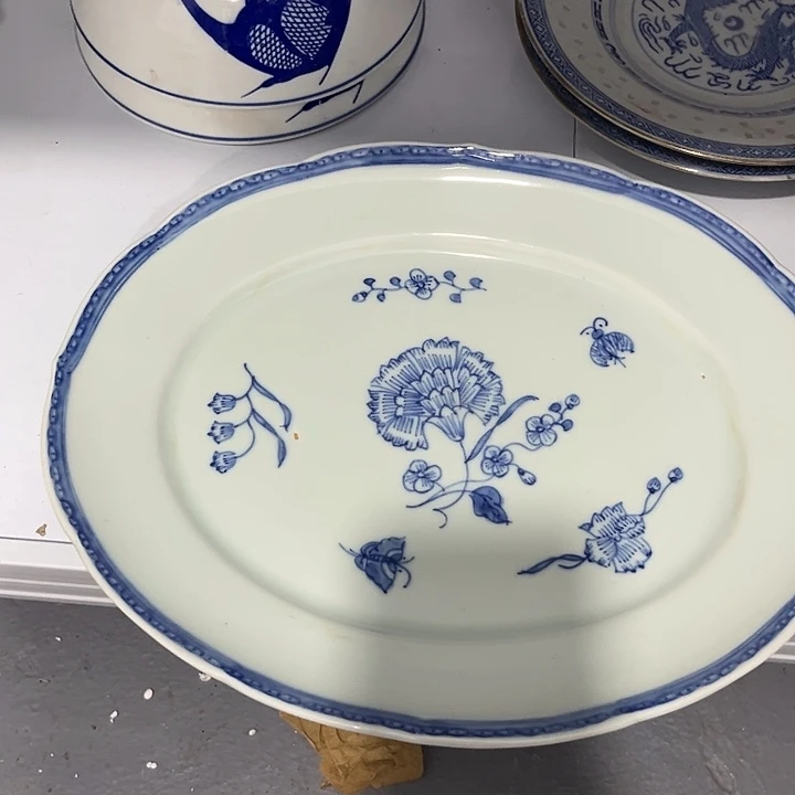 用***7景德镇陶瓷青花盘1个