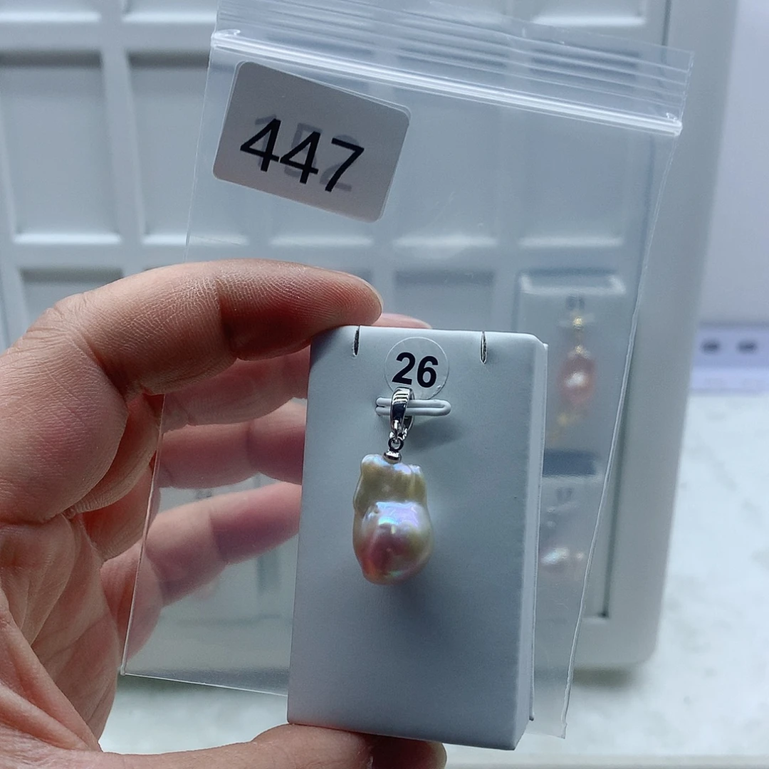 合金淡水珍珠吊坠(不含链)