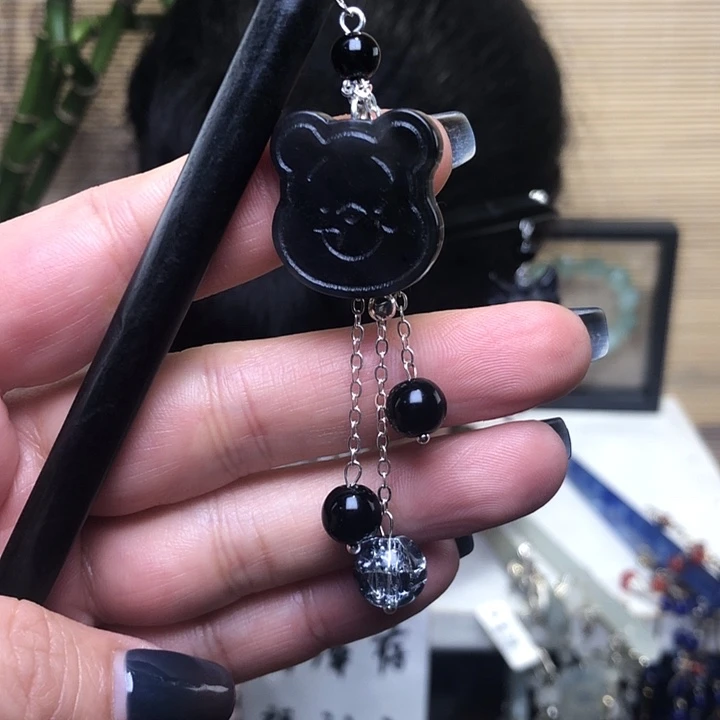 蛇纹石玉未镶嵌发簪