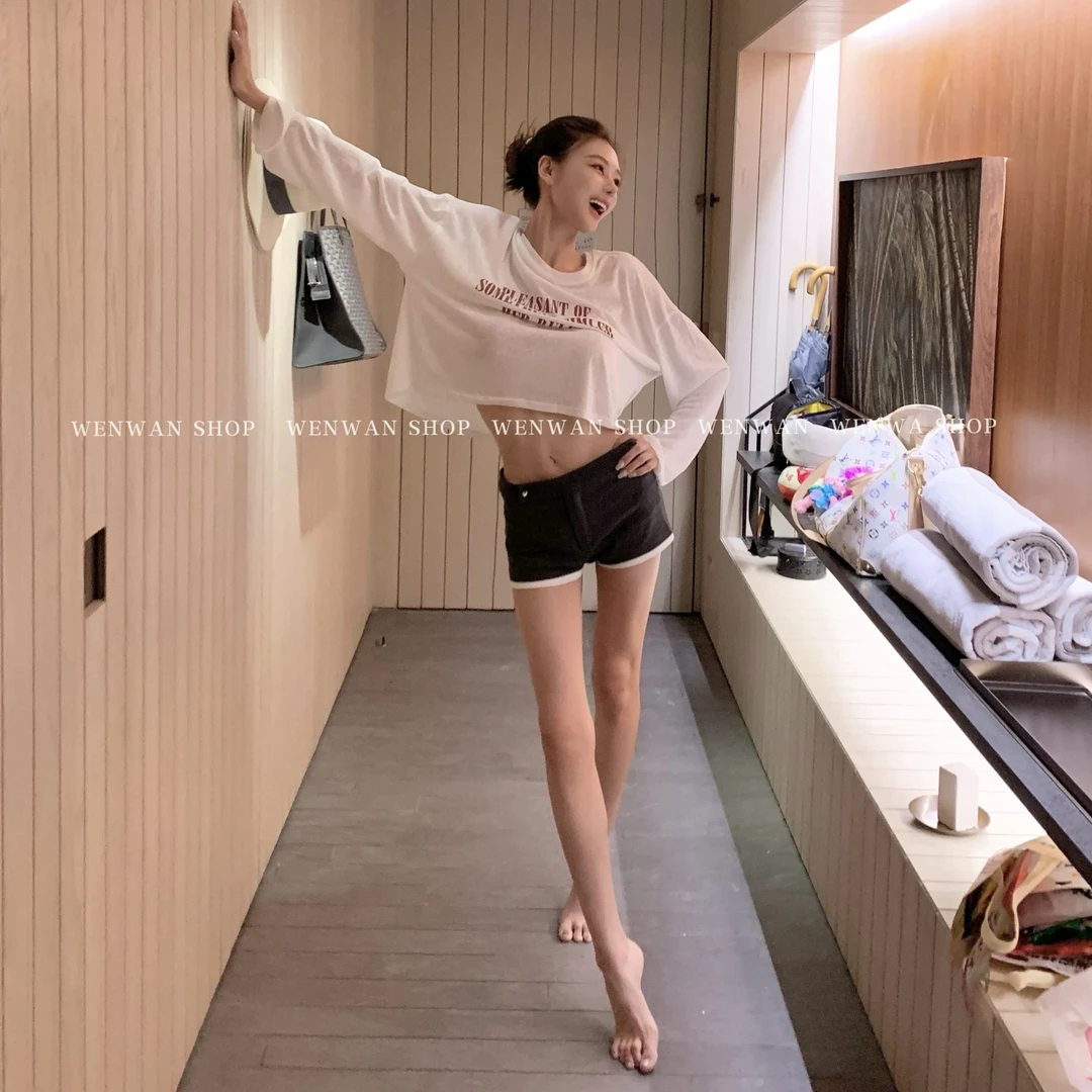 【idol小短裤】拼色感夏季新款性感辣妹显腿长短裤