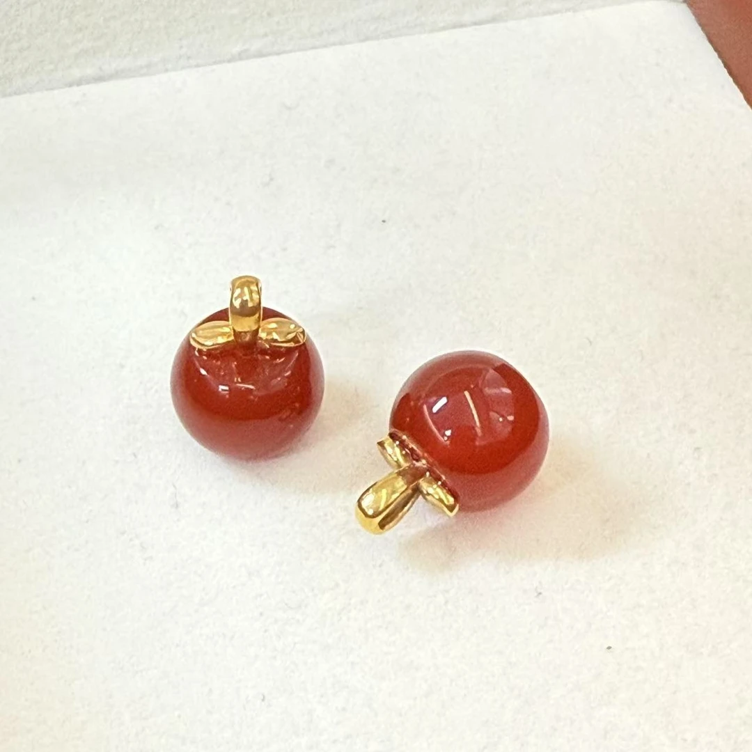18K苹果红玛瑙吊坠*（多样性发一件）