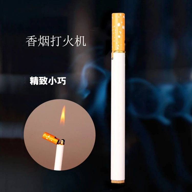 迷你细香烟火机个性新奇特创意小巧高颜值便携砂轮明火打火机