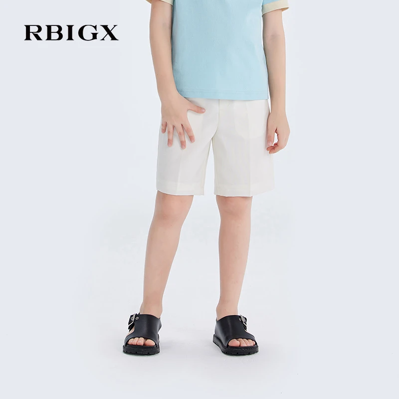RBIGX瑞比克童装夏季新款可机洗羊毛百搭贵族设计感高腰短裤