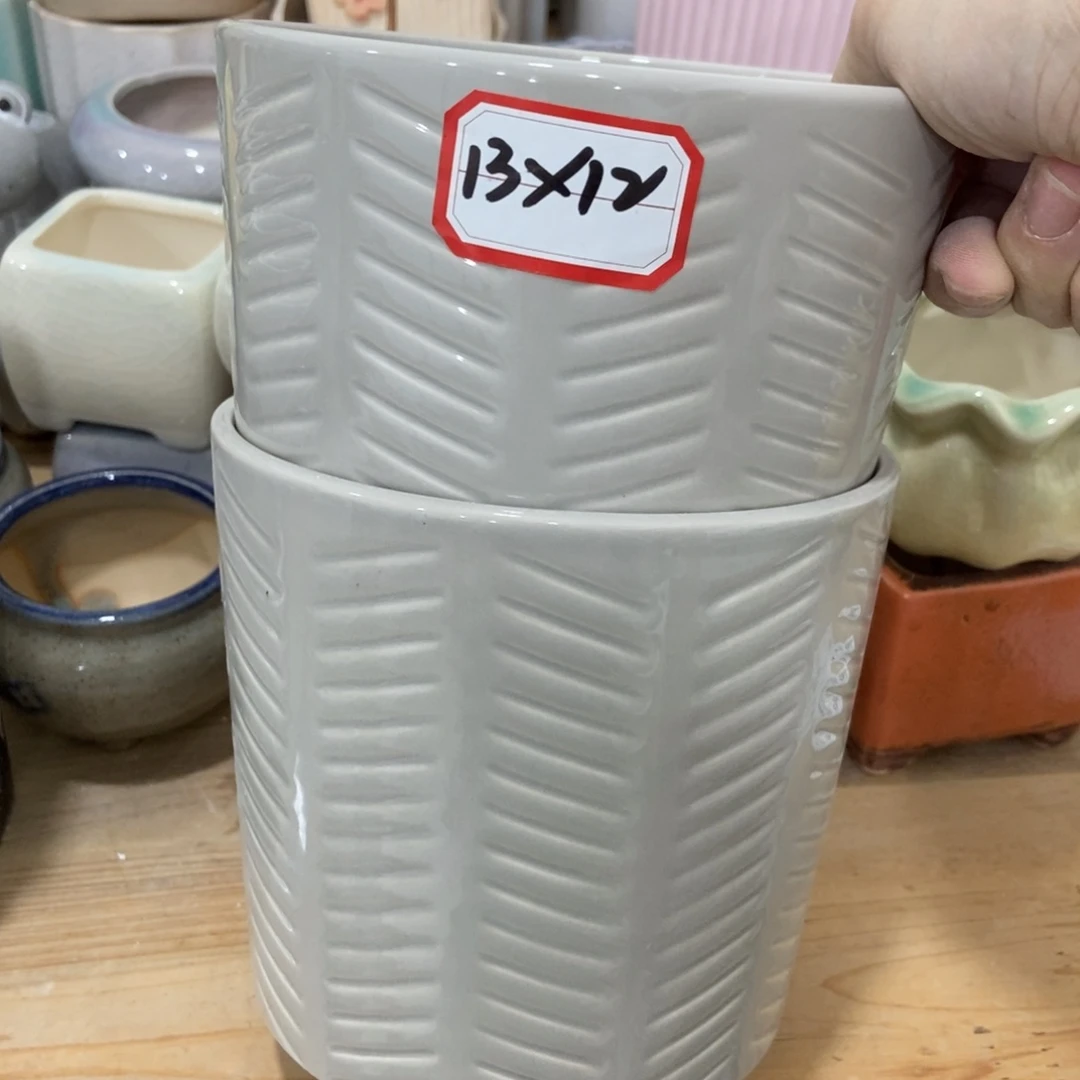 红陶高温陶瓷花盆