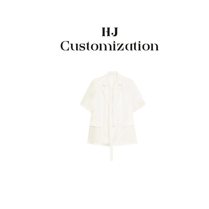 【 H·J 】“街头女王”气质高级感腰带短袖西装0539