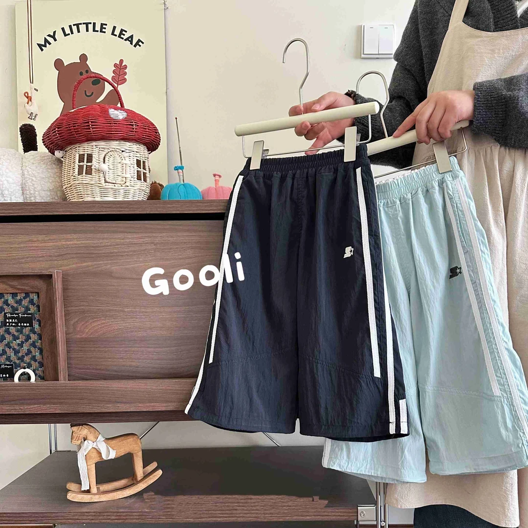 【古里现货】2025夏季新款休闲卫裤儿童韩版洋气宽松棉布裤32501