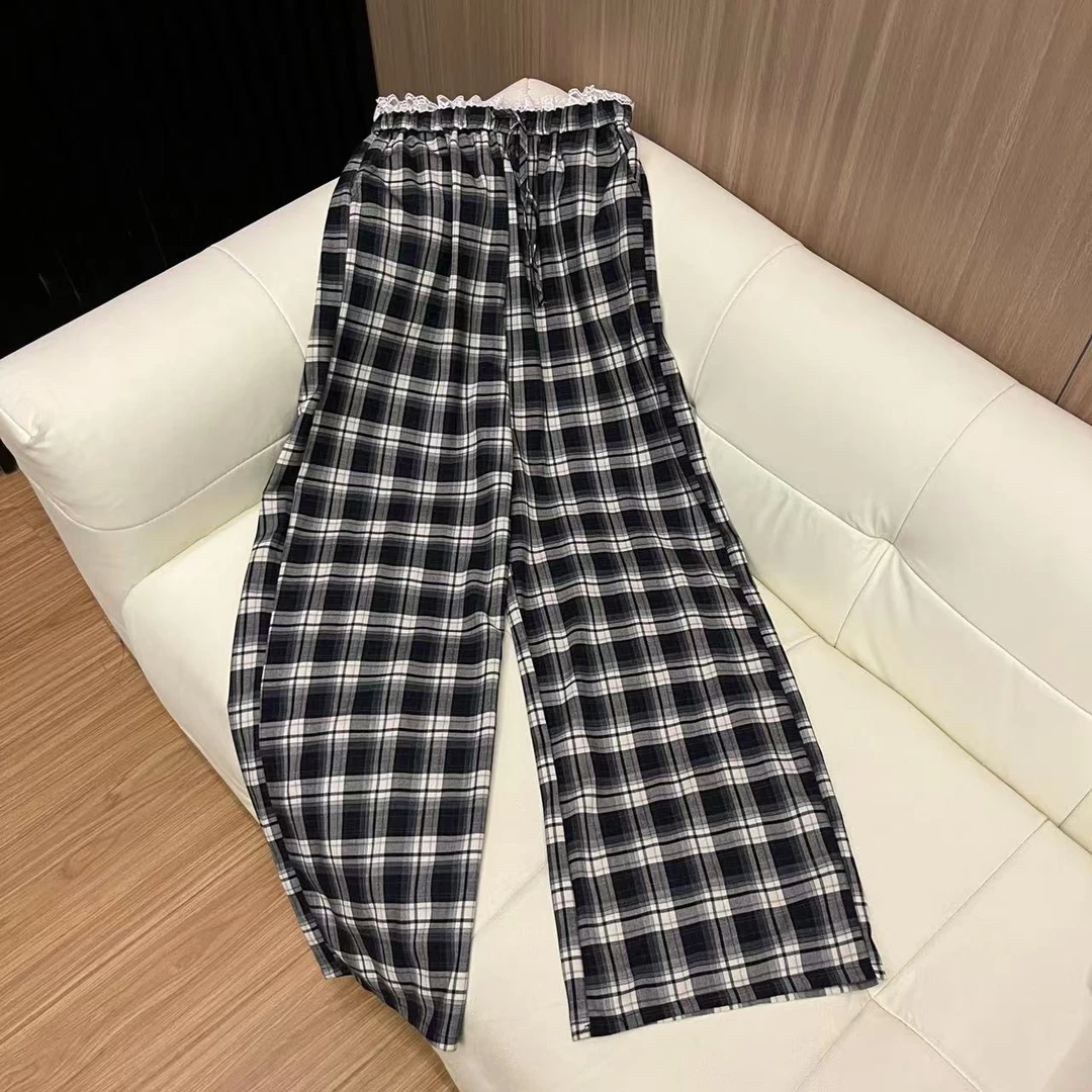 李馨儿【芭蕾格子裤】休闲裤运动时尚亲肤感韩版洋气加厚衣服休闲裤