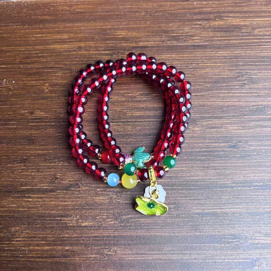 石榴石多圈精品手串无礼盒S-0406