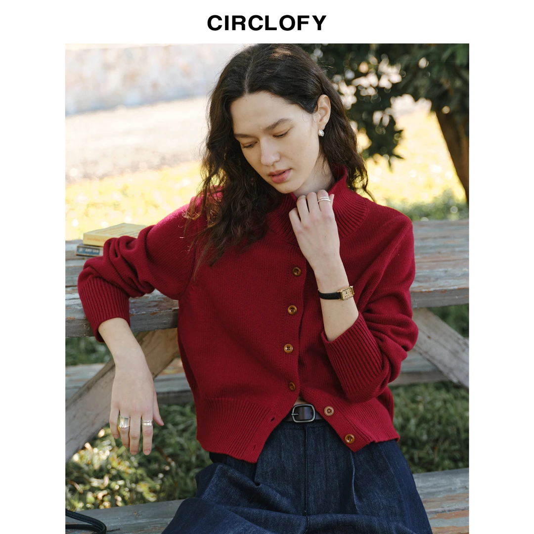 【海豚专属】CIRCLOFY瑟夕 高级感通勤时尚针织开衫女COUD142636