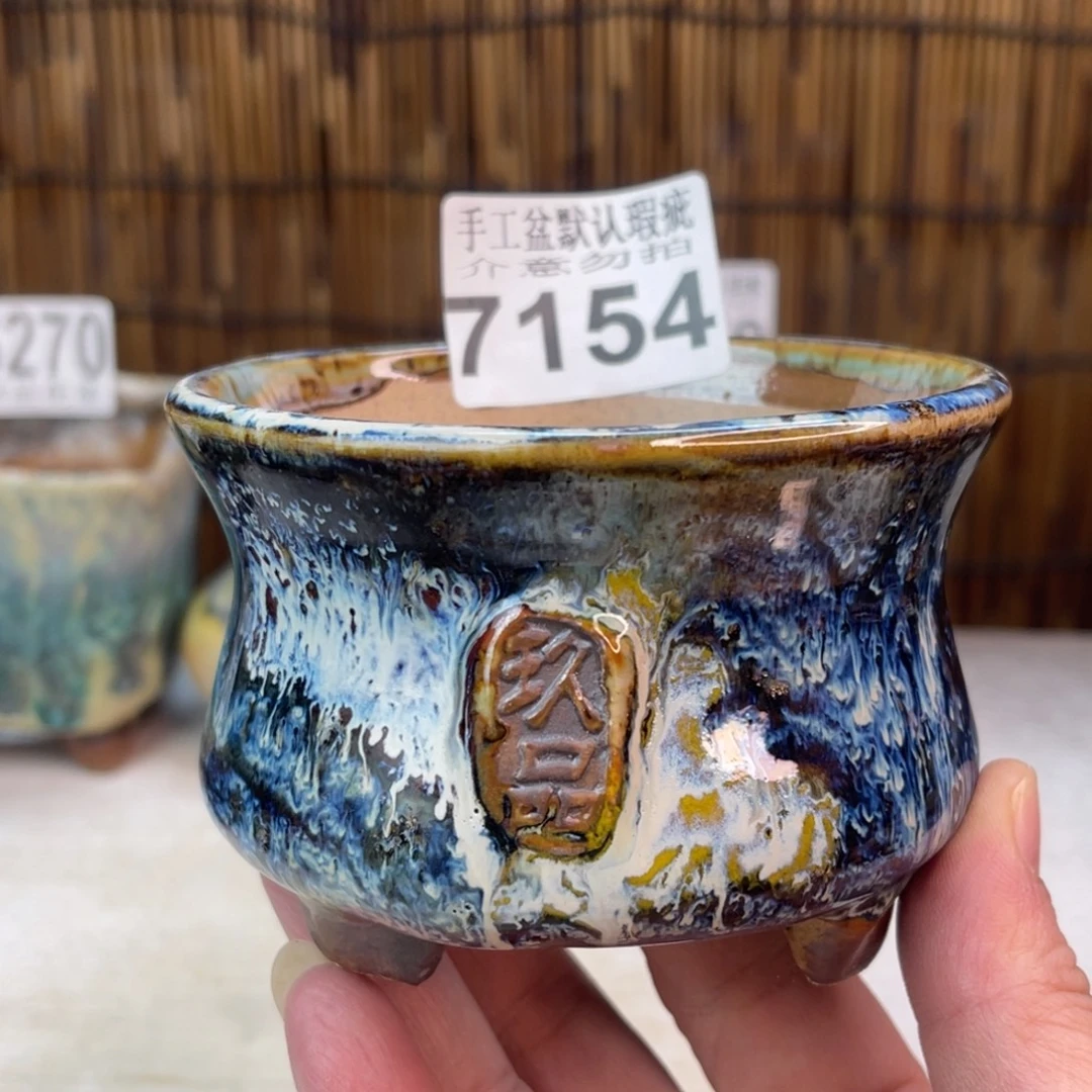 手工花盆默认瑕疵完美者勿拍