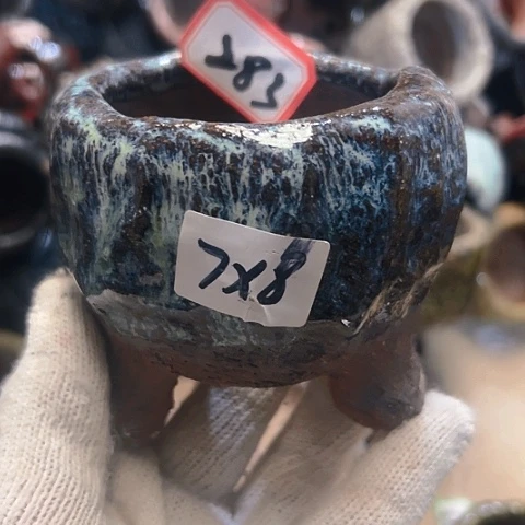 红陶粗陶花盆手工