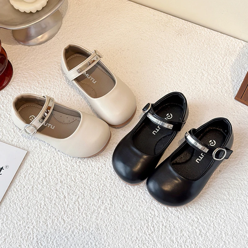 儿童公主鞋女童小皮鞋春夏款2025新款豆豆鞋宝宝演出鞋洋气乐福鞋