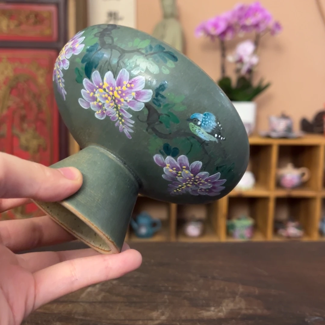 柴烧纯手工手绘陶瓷