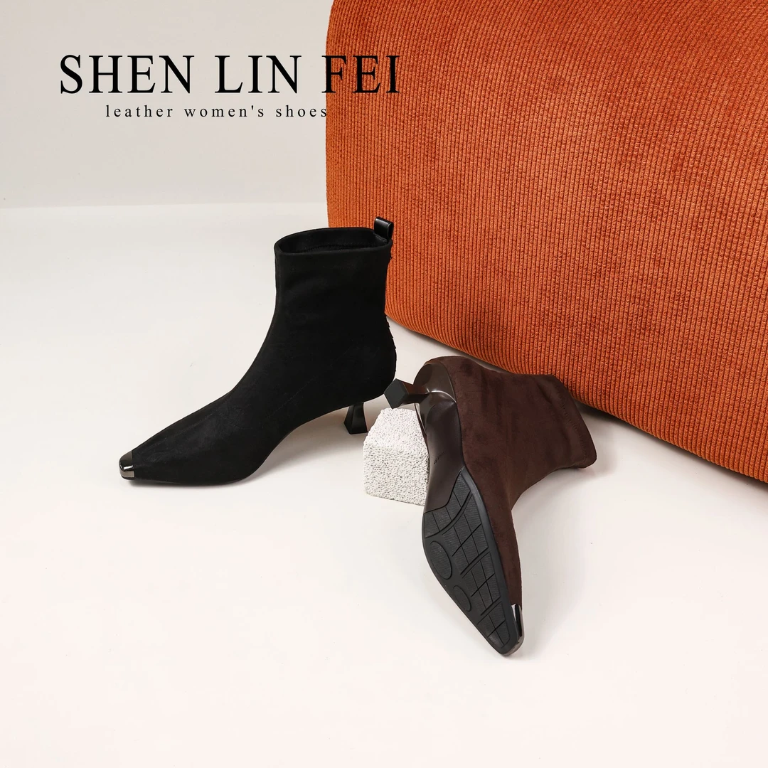 细跟秋冬新款显瘦瘦瘦靴弹力靴一脚蹬女靴168-3509