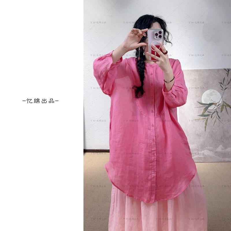 忆绵出品21191“打翻的调色盘”赏春踏青欧若风干净清爽纯色上衣