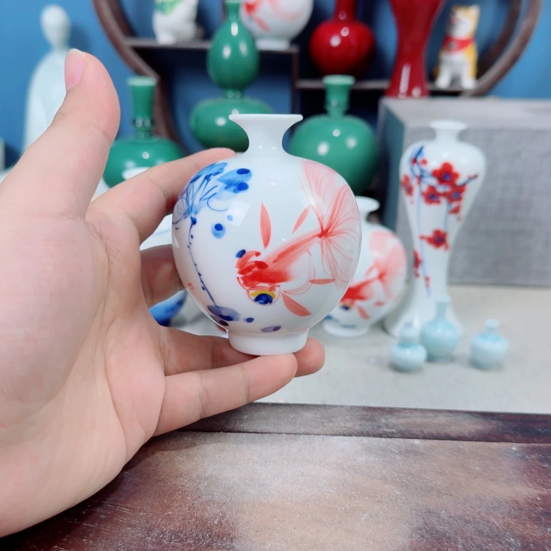 陶瓷手工小花器摆件