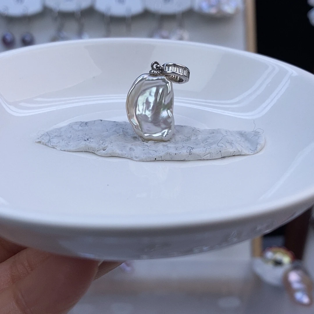 颈饰淡水珍珠银S925镶嵌