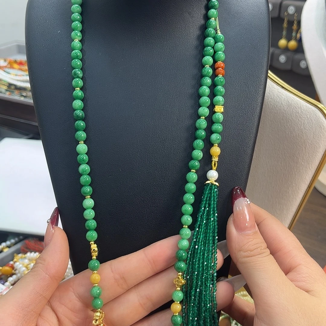 翡翠未镶嵌颈饰万能链