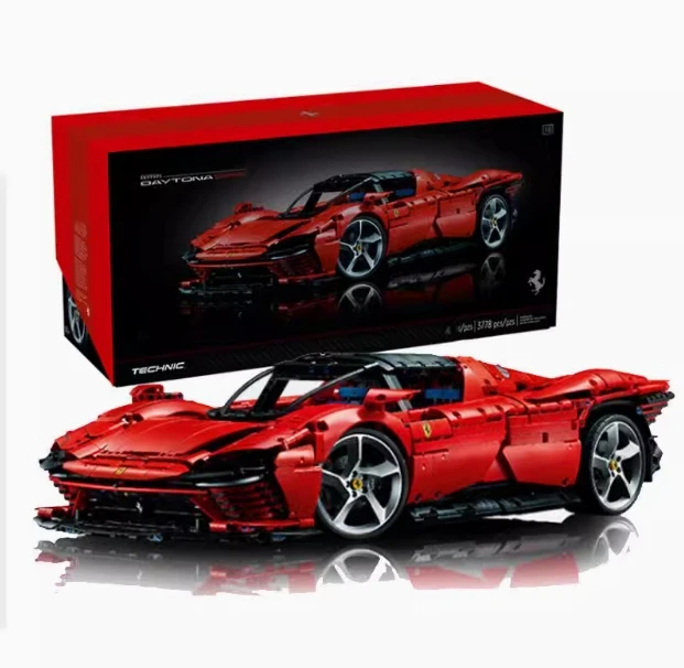 潮玩积木法拉力SP3国产积木2022机械组旗舰法拉力DAYTONA SP3