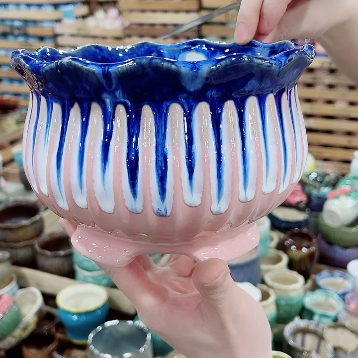 有孔，凑10元包邮陶瓷花盆发货！